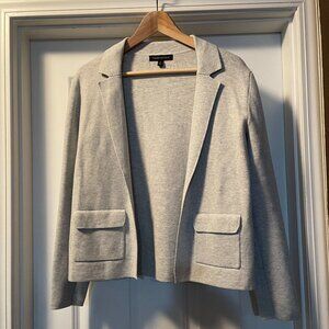 Banana Republic Milano Stitch Sweater Blazer | Light Heather Gray | Size Small